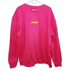 Poppi Pink Unisex Sweatshirt Size XXL Iconic Flavor Forever Graphic Crewneck